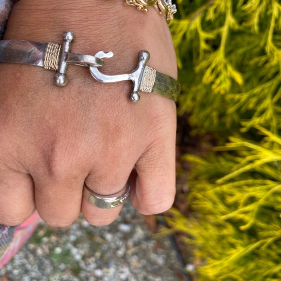 14k Gold & Sterling Silver Unisex Bracelet - Picture 14 of 17